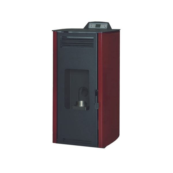 Estufa de pellet GreenHeiss Rosa Air Classic 7 burdeos 6,5kW