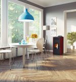 Estufa de pellet GreenHeiss Rosa Air Classic 7 burdeos 6,5kW - Imagen 2