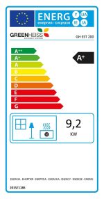 Estufa de leña GreenHeiss EST 200 negro 9,2kW sin turbina - Imagen 3