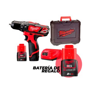 Taladro Percutor Subcompacto Milwaukee M12 BPD-202C