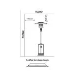 Estufa de gas exterior negra Mercasol MT01554 Negro 13kW con ruedas - Imagen 2