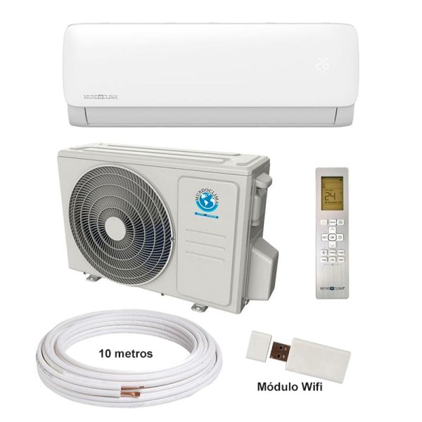 Pack Instalador: Aire Acondicionado Mundoclima MUPR-12-H11 + Módulo WiFi + Rollo de Cobre 1/4" 3/8" (10m)