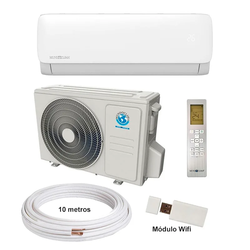 Pack Instalador: Aire Acondicionado Mundoclima MUPR-12-H11 + Módulo WiFi + Rollo de Cobre 1/4" 3/8" (10m)