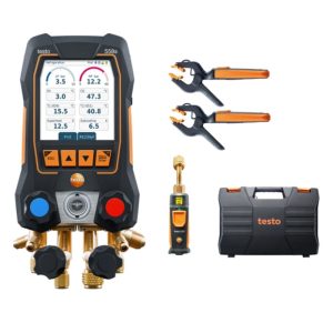 Testo 558s (0564 5582) - Analizador de Refrigeración Digital | Set Smart Bluetooth con Vacuómetro y Sondas
