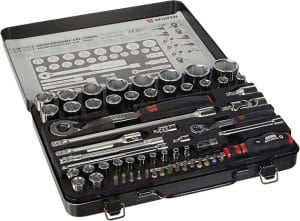 Surtido de llaves de vaso WURTH 1/8 y 1/4 pulg 59 PIEZAS 096509059